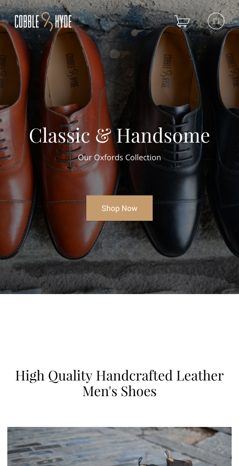 Cobble and Hyde Responsive Home Mockup